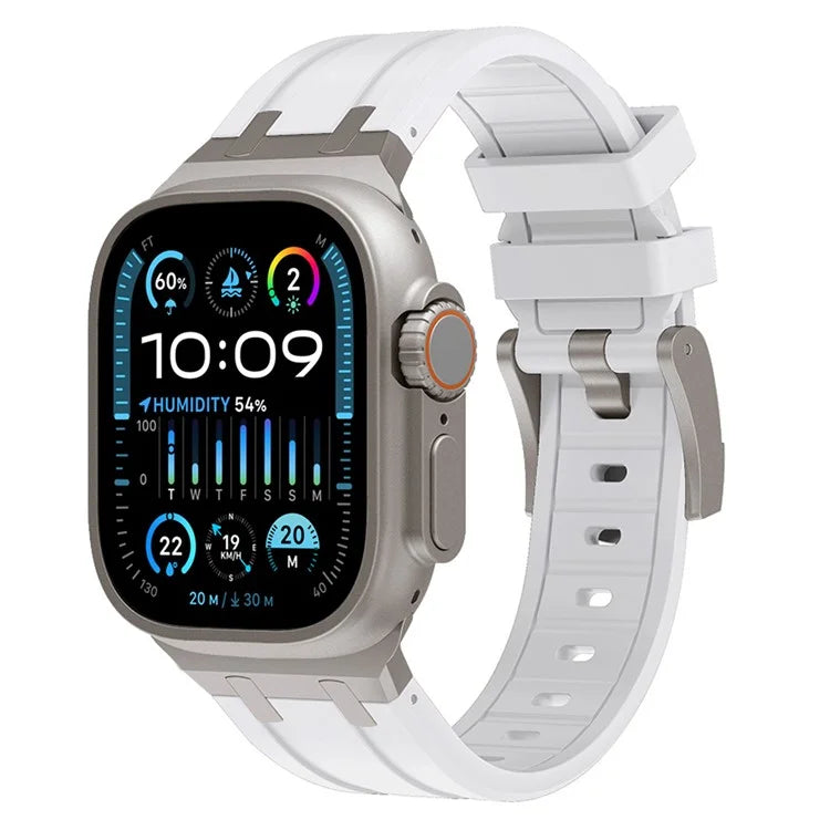 KALEBO For Apple Watch Ultra 2 Ultra 49mm / 9 8 7 45mm / 6 5 4 SE (2023) SE (2022) SE 44mm / 3 2 1 42mm Liquid Silicone Strap