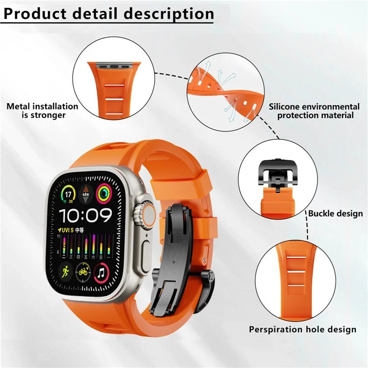 KALEBOL For Apple Watch Ultra 2 Ultra 49mm/Series 9 8 7 45mm/ SE (2023) SE (2022) SE 6 5 4 44mm/ 3 2 1 42mm Watch Band