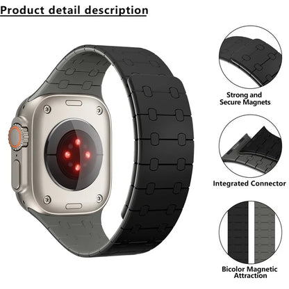 KALEBOL KLB-CXGJ-002 For Apple Watch Ultra 2 Ultra 49mm / 9 8 7 45mm / 6 5 4 SE (2023) SE (2022) SE 44mm / 3 2 1 42mm Silicone Band