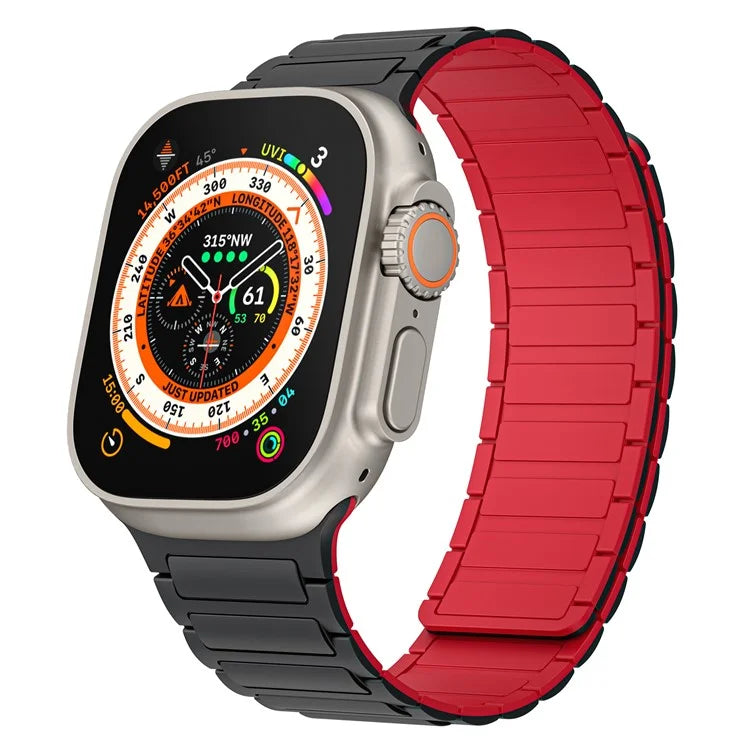 KALEBOL KLB-CXGJ-001 For Apple Watch Ultra 2 Ultra 49mm / 9 8 7 45mm / 6 5 4 SE (2022) / (2023) / SE 44mm / 3 2 1 42mm Strap / Red