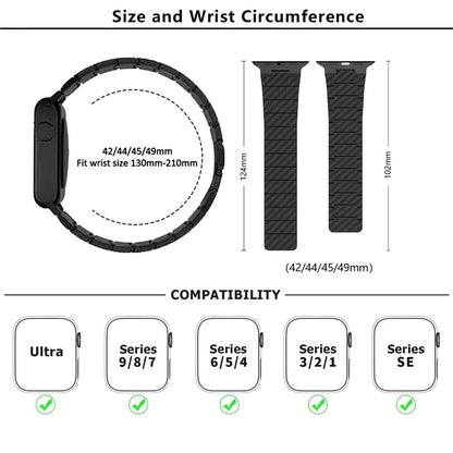KALEBOL KLB-XWCX-001 For Apple Watch Ultra 2 Ultra 49mm / 9 8 7 45mm / 6 5 4 SE (2023) SE (2022) SE 44mm / 3 2 1 42mm Magnetic PC Wristband
