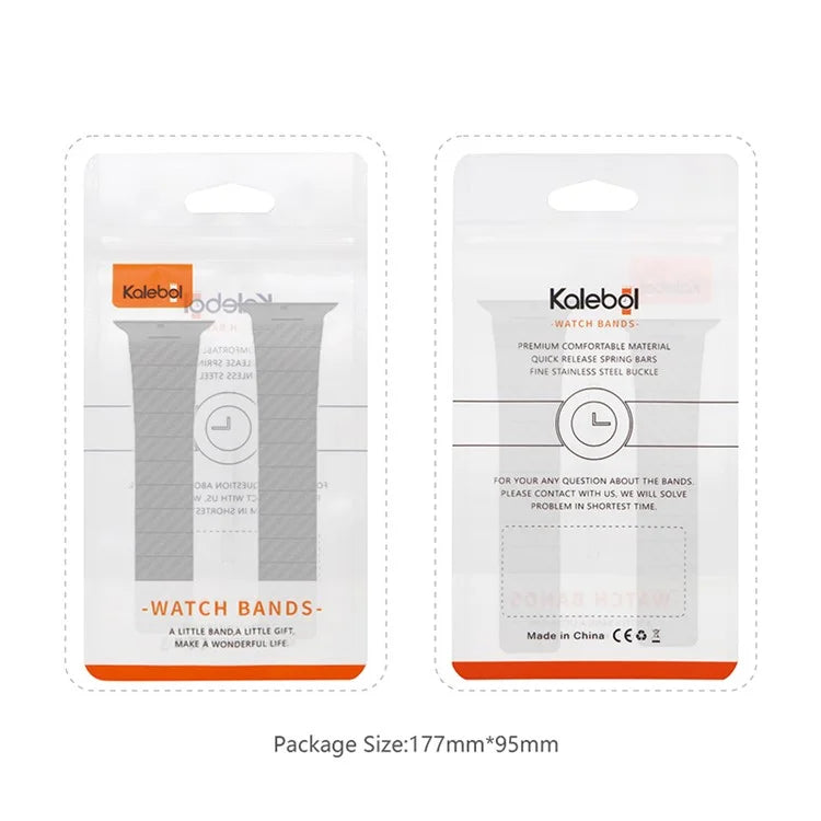 KALEBOL KLB-XWCX-001 For Apple Watch Series 9 8 7 41mm / 6 5 4 SE (2022) SE (2023) SE 40mm / 3 2 1 38mm Magnetic PC Watch Band