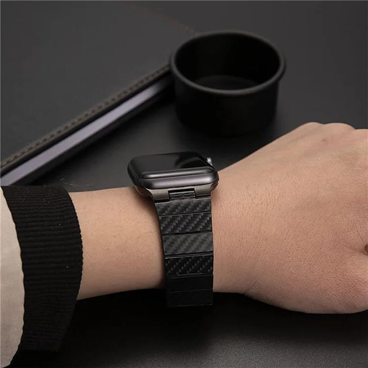 KALEBOL KLB-XWCX-001 For Apple Watch Series 9 8 7 41mm / 6 5 4 SE (2022) SE (2023) SE 40mm / 3 2 1 38mm Magnetic PC Watch Band
