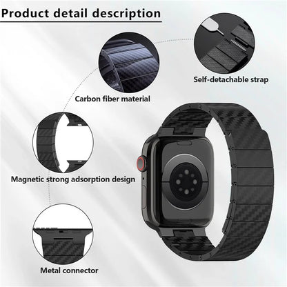 KALEBOL KLB-XWCX-001 For Apple Watch Series 9 8 7 41mm / 6 5 4 SE (2022) SE (2023) SE 40mm / 3 2 1 38mm Magnetic PC Watch Band