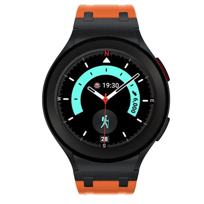 KALEBOL KLB-CXGJ-001 For Samsung Galaxy Watch5 40mm / Galaxy Watch6 Classic 43mm Silicone Watch Strap+Orange