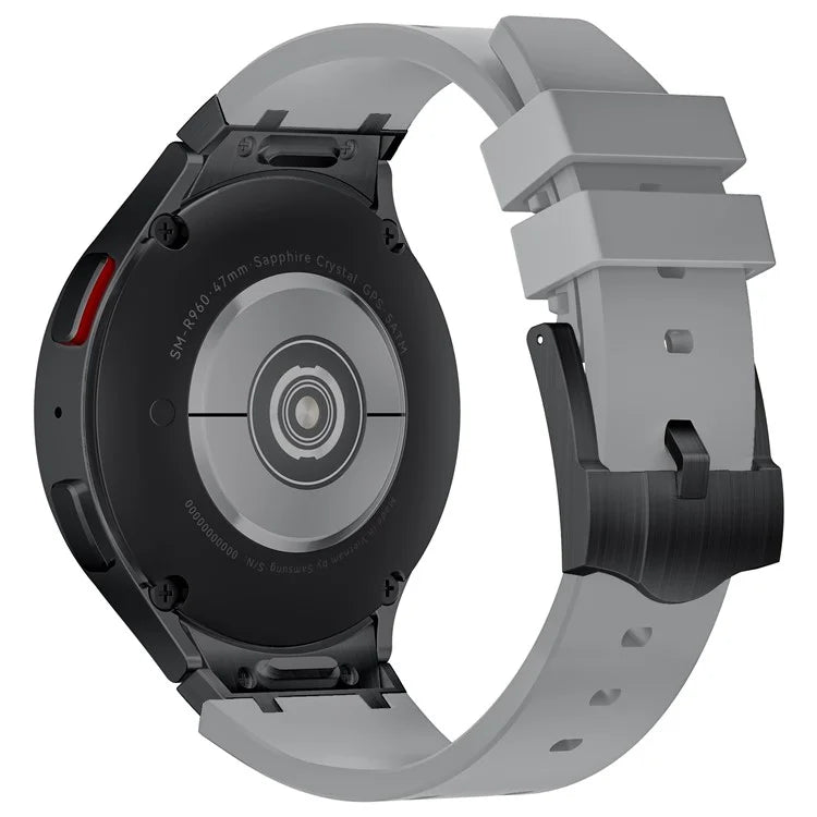 KALEBOL KLB-CXGJ-001 For Samsung Galaxy Watch5 40mm / Galaxy Watch6 Classic 43mm Silicone Watch Strap+Grey