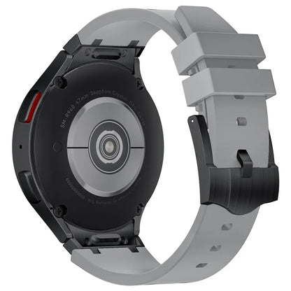 KALEBOL KLB-CXGJ-001 For Samsung Galaxy Watch5 40mm / Galaxy Watch6 Classic 43mm Silicone Watch Strap+Grey