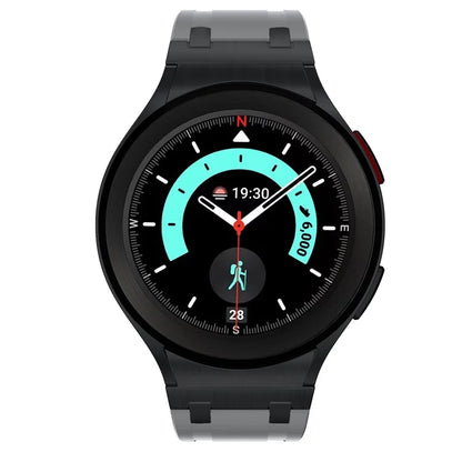 KALEBOL KLB-CXGJ-001 For Samsung Galaxy Watch5 40mm / Galaxy Watch6 Classic 43mm Silicone Watch Strap+Grey