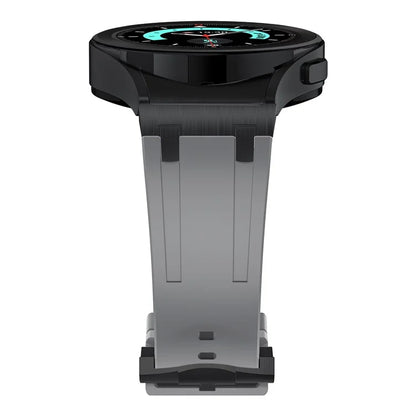KALEBOL KLB-CXGJ-001 For Samsung Galaxy Watch5 40mm / Galaxy Watch6 Classic 43mm Silicone Watch Strap+Grey