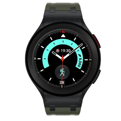 KALEBOL KLB-CXGJ-001 For Samsung Galaxy Watch5 40mm / Galaxy Watch6 Classic 43mm Silicone Watch Strap+Green