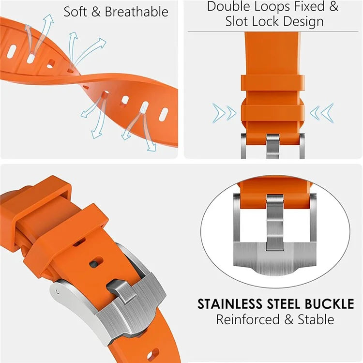 KALEBOL KLB-CXGJ-001 For Samsung Galaxy Watch5 40mm / Galaxy Watch6 Classic 43mm Silicone Watch Strap