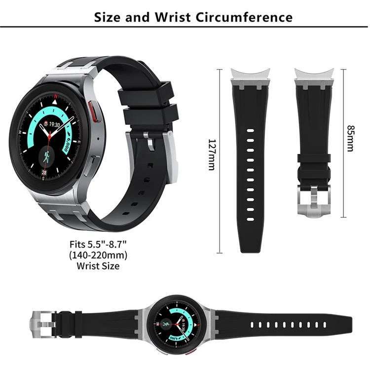 KALEBOL KLB-CXGJ-001 For Samsung Galaxy Watch5 40mm / Galaxy Watch6 Classic 43mm Silicone Watch Strap