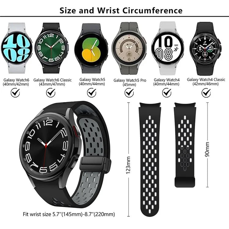 KALEBOL KLB-SSCXKGJ-002 For Samsung Galaxy Watch FE 40mm / Watch4 / Watch 5 / Watch6 Strap with Buckle