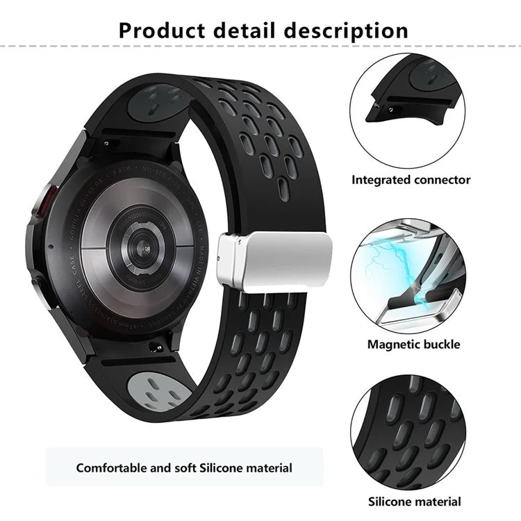 KALEBOL KLB-SSCXKGJ-002 For Samsung Galaxy Watch FE 40mm / Watch4 / Watch 5 / Watch6 Strap with Buckle