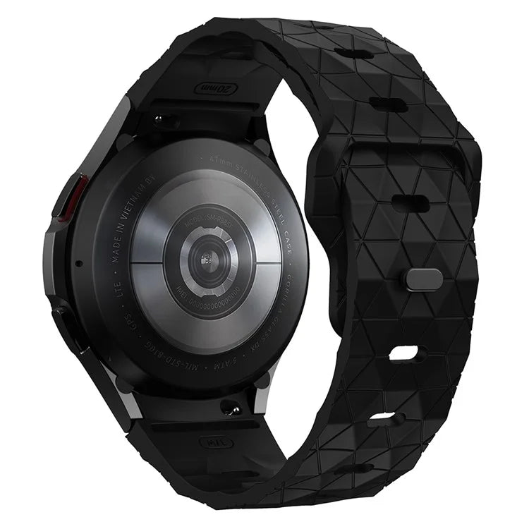 KALEBOL KLB-ZQWFKGJ-001 For Samsung Galaxy Watch FE 40mm / Watch 4 / 5 / 6 Football Pattern Silicone Watch Strap Band