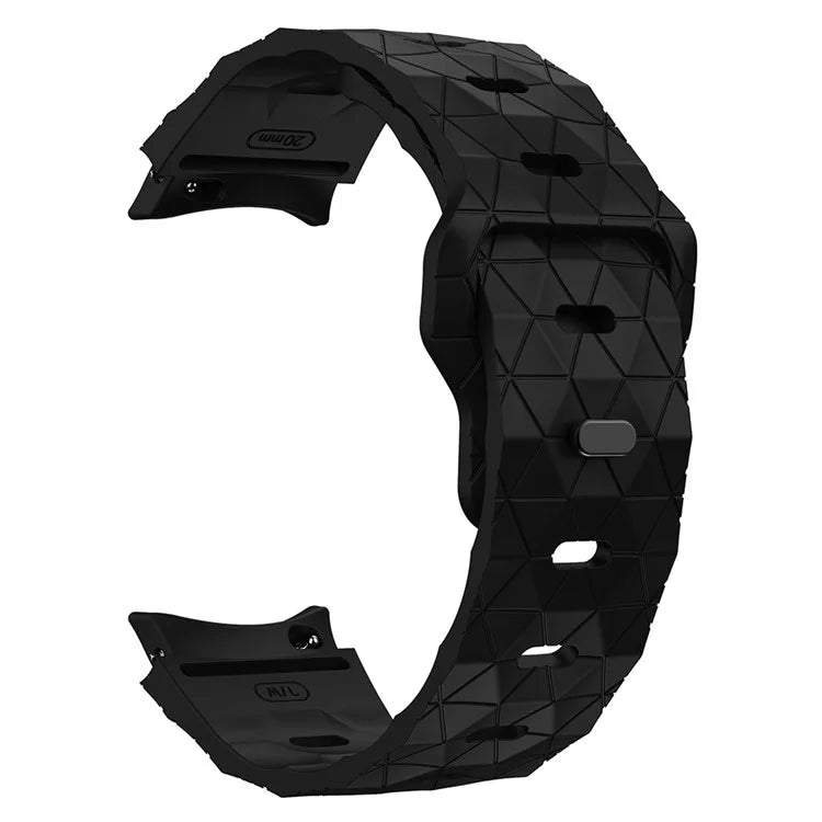 KALEBOL KLB-ZQWFKGJ-001 For Samsung Galaxy Watch FE 40mm / Watch 4 / 5 / 6 Football Pattern Silicone Watch Strap Band
