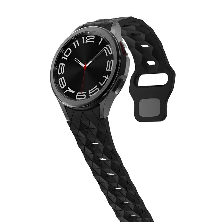 KALEBOL KLB-ZQWFKGJ-001 For Samsung Galaxy Watch FE 40mm / Watch 4 / 5 / 6 Football Pattern Silicone Watch Strap Band
