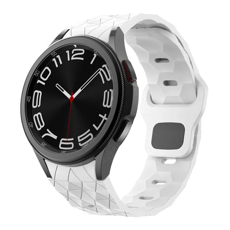 KALEBOL KLB-ZQWFKGJ-001 For Samsung Galaxy Watch FE 40mm / Watch 4 / 5 / 6 Football Pattern Silicone Watch Strap Band