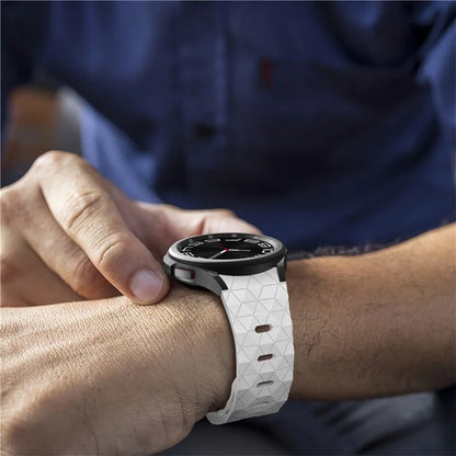 KALEBOL KLB-ZQWFKGJ-001 For Samsung Galaxy Watch FE 40mm / Watch 4 / 5 / 6 Football Pattern Silicone Watch Strap Band