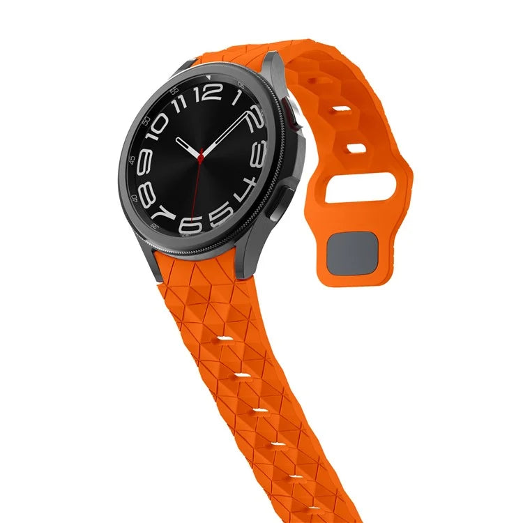 KALEBOL KLB-ZQWFKGJ-001 For Samsung Galaxy Watch FE 40mm / Watch 4 / 5 / 6 Football Pattern Silicone Watch Strap Band