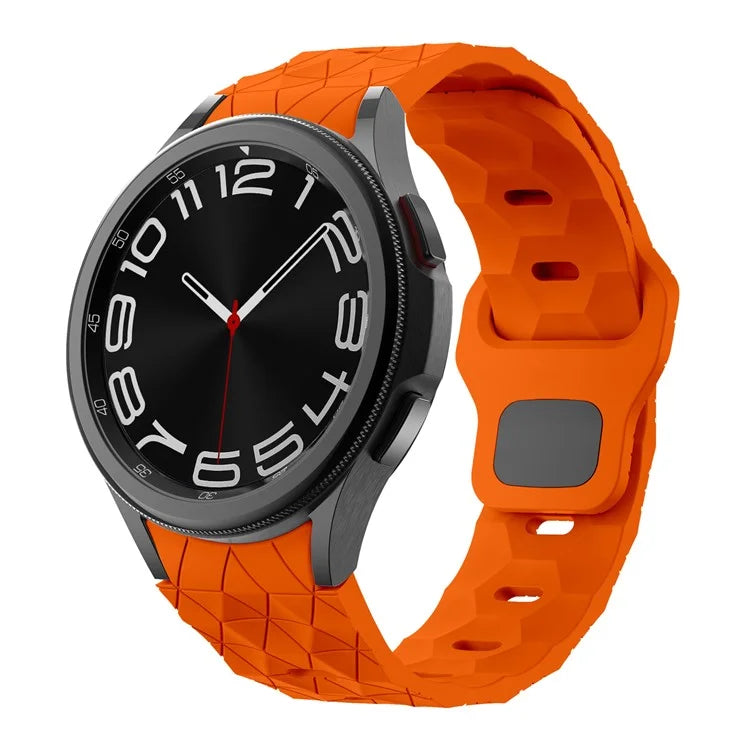 KALEBOL KLB-ZQWFKGJ-001 For Samsung Galaxy Watch FE 40mm / Watch 4 / 5 / 6 Football Pattern Silicone Watch Strap Band
