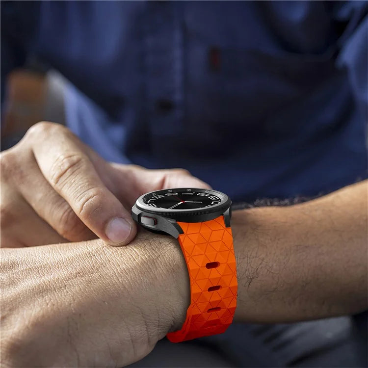 KALEBOL KLB-ZQWFKGJ-001 For Samsung Galaxy Watch FE 40mm / Watch 4 / 5 / 6 Football Pattern Silicone Watch Strap Band