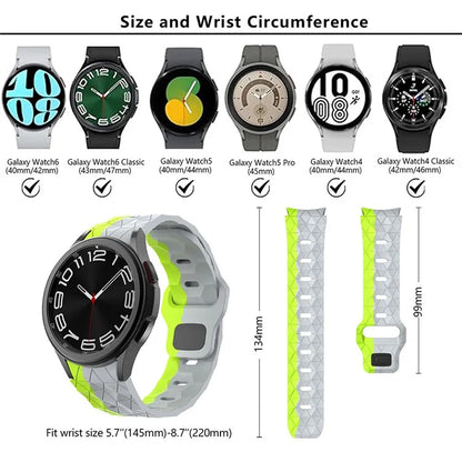 KALEBOL KLB-ZQWFKGJ-001 For Samsung Galaxy Watch FE 40mm / Watch 4 / 5 / 6 Football Pattern Silicone Watch Strap Band and Grey Camouflage