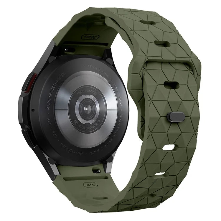 KALEBOL KLB-ZQWFKGJ-001 For Samsung Galaxy Watch FE 40mm / Watch 4 / 5 / 6 Football Pattern Silicone Watch Strap Band
