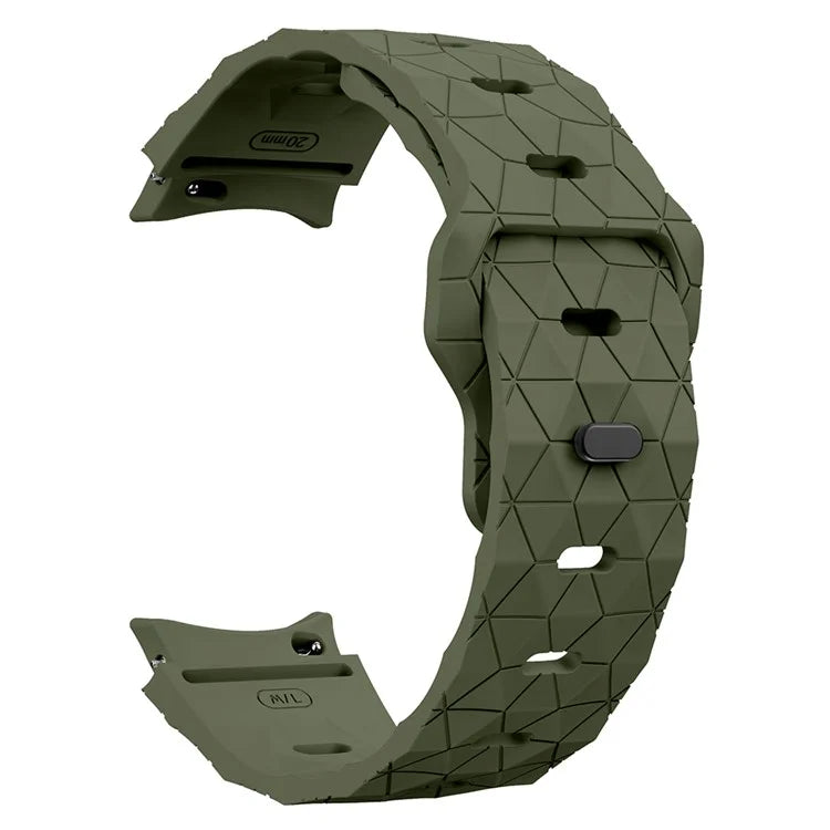 KALEBOL KLB-ZQWFKGJ-001 For Samsung Galaxy Watch FE 40mm / Watch 4 / 5 / 6 Football Pattern Silicone Watch Strap Band
