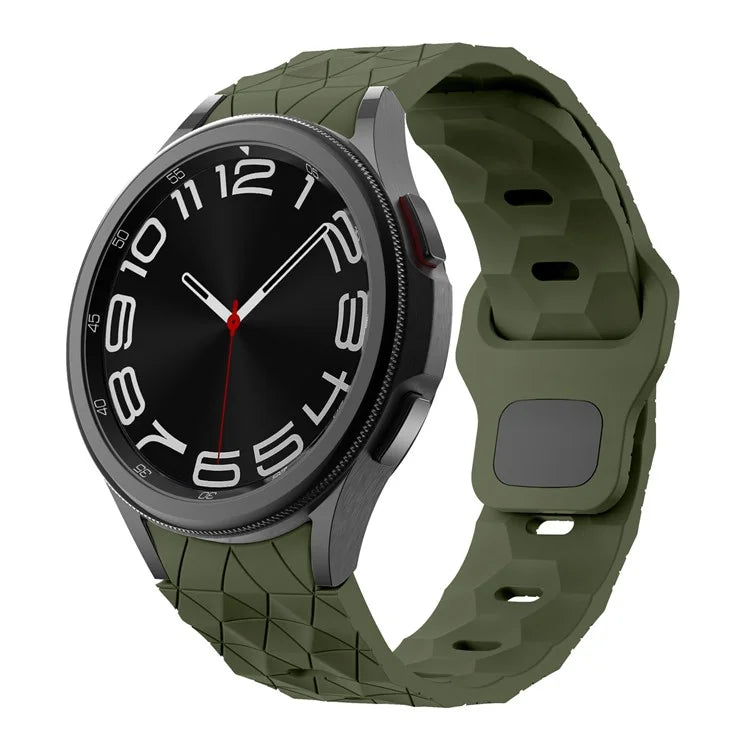KALEBOL KLB-ZQWFKGJ-001 For Samsung Galaxy Watch FE 40mm / Watch 4 / 5 / 6 Football Pattern Silicone Watch Strap Band