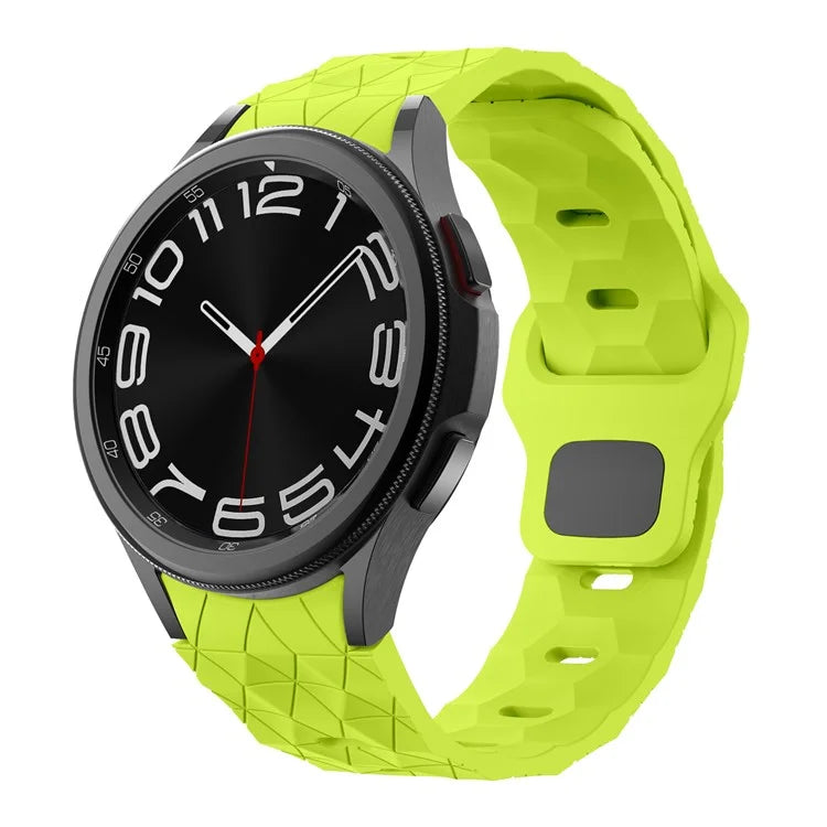 KALEBOL KLB-ZQWFKGJ-001 For Samsung Galaxy Watch FE 40mm / Watch 4 / 5 / 6 Football Pattern Silicone Watch Strap Band