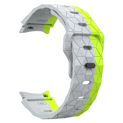 KALEBOL KLB-ZQWFKGJ-001 For Samsung Galaxy Watch FE 40mm / Watch 4 / 5 / 6 Football Pattern Silicone Watch Strap Band Green
