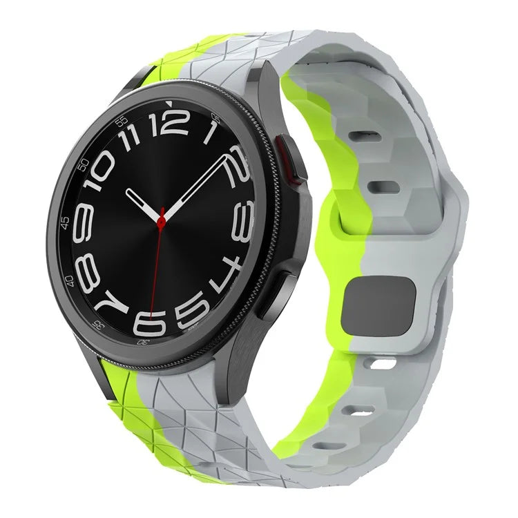 KALEBOL KLB-ZQWFKGJ-001 For Samsung Galaxy Watch FE 40mm / Watch 4 / 5 / 6 Football Pattern Silicone Watch Strap Band Green