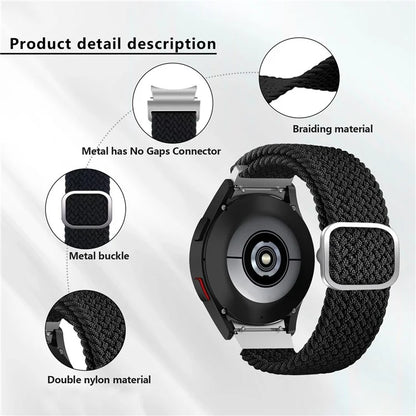 KALEBOL KLB-BZNL-001 For Samsung Galaxy Watch FE 40mm / Watch4 / Watch 5 / Watch 5 Pro / Watch6 Strap Nylon Watch Band