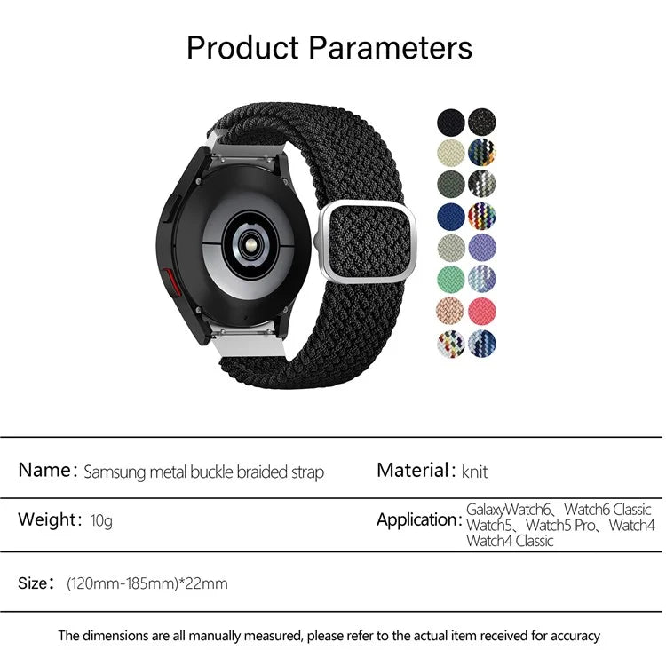 KALEBOL KLB-BZNL-001 For Samsung Galaxy Watch FE 40mm / Watch4 / Watch 5 / Watch 5 Pro / Watch6 Strap Nylon Watch Band