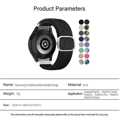 KALEBOL KLB-BZNL-001 For Samsung Galaxy Watch FE 40mm / Watch4 / Watch 5 / Watch 5 Pro / Watch6 Strap Nylon Watch Band