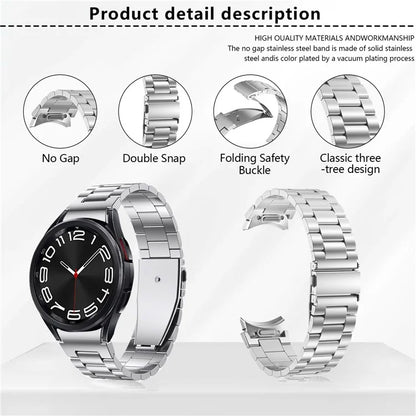 KALEBOL KLB-SZBXG-001 For Samsung Galaxy Watch FE 40mm / Watch4 / Watch 5 / Watch 5 Pro / Watch6 Band Stainless Steel Watch Strap