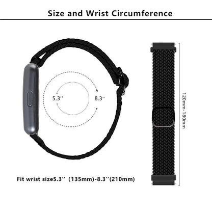 KALEBOL KLB-BZNL-001 For Huawei Band 8 / Band 8 NFC / Band 9 / Band 9 NFC Strap Adjustable Braided Nylon Watch Band