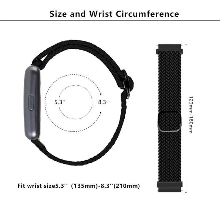 KALEBOL KLB-BZNL-001 For Huawei Band 8 / Band 8 NFC / Band 9 / Band 9 NFC Strap Adjustable Braided Nylon Watch Band