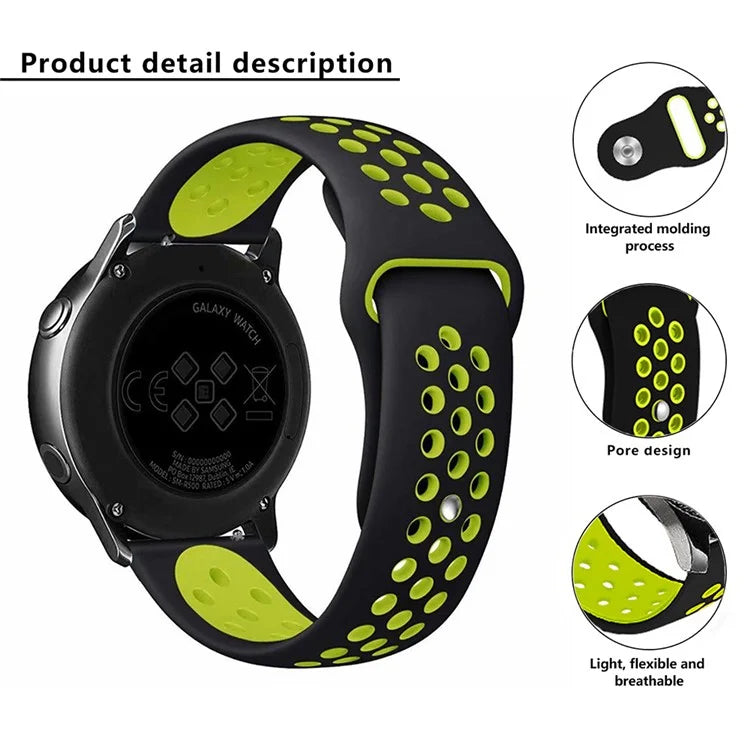 KALEBOL KLB-SSGJ-004 For Samsung Gear Sport / Samsung Gear S2 Classic Silicone Strap 20mm Buckle Watchband