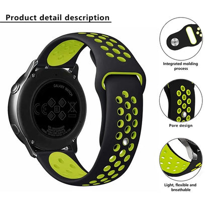 KALEBOL KLB-SSGJ-004 For Samsung Gear Sport / Samsung Gear S2 Classic Silicone Strap 20mm Buckle Watchband
