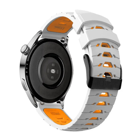 KALEBOL KLB-SSTXGJ-001 For Samsung Galaxy Watch6 Classic 43mm / 47mm / GarminActive 20mm Silicone Trapezoidal Watch Strap