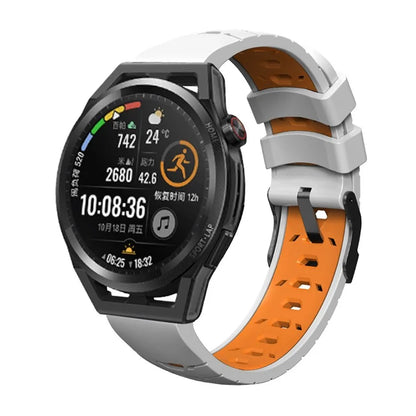 KALEBOL KLB-SSTXGJ-001 For Samsung Galaxy Watch6 Classic 43mm / 47mm / GarminActive 20mm Silicone Trapezoidal Watch Strap