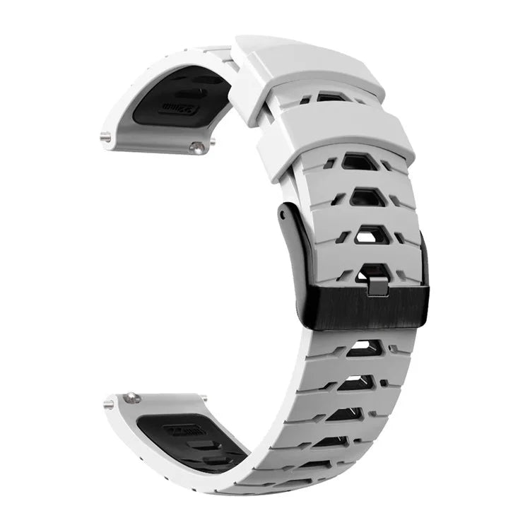 KALEBOL KLB-SSTXGJ-001 For Samsung Galaxy Watch6 Classic 43mm / 47mm / GarminActive 20mm Silicone Trapezoidal Watch Strap