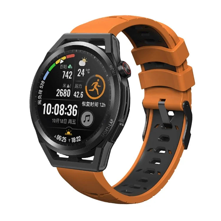 KALEBOL KLB-SSTXGJ-001 For Samsung Galaxy Watch6 Classic 43mm / 47mm / GarminActive 20mm Silicone Trapezoidal Watch Strap