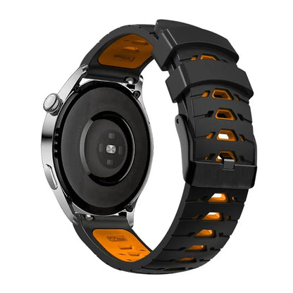 KALEBOL KLB-SSTXGJ-001 For Samsung Galaxy Watch6 Classic 43mm / 47mm / GarminActive 20mm Silicone Trapezoidal Watch Strap
