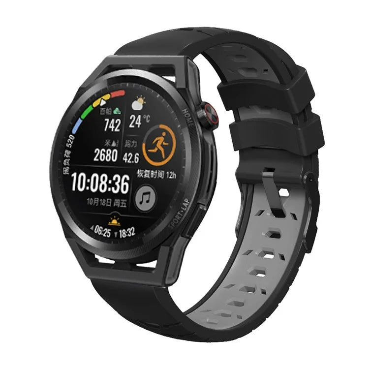 KALEBOL KLB-SSTXGJ-001 For Samsung Galaxy Watch6 Classic 43mm / 47mm / GarminActive 20mm Silicone Trapezoidal Watch Strap