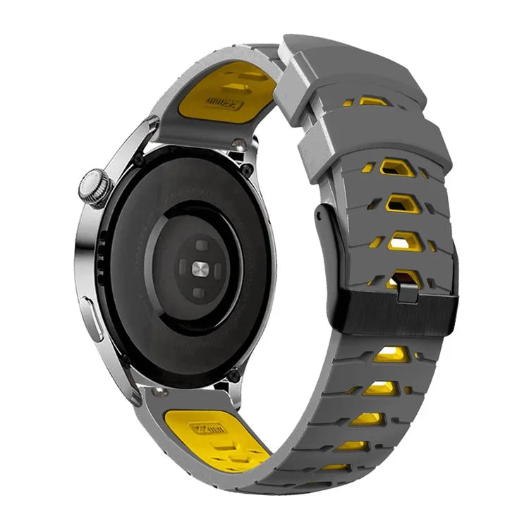 KALEBOL KLB-SSTXGJ-001 For Samsung Galaxy Watch6 Classic 43mm / 47mm / GarminActive 20mm Silicone Trapezoidal Watch Strap