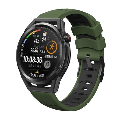KALEBOL KLB-SSTXGJ-001 For Samsung Galaxy Watch6 Classic 43mm / 47mm / GarminActive 20mm Silicone Trapezoidal Watch Strap