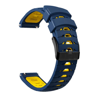 KALEBOL KLB-SSTXGJ-001 For Samsung Galaxy Watch6 Classic 43mm / 47mm / GarminActive 20mm Silicone Trapezoidal Watch Strap
